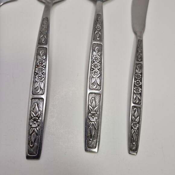 Imperial Stainless Japan 5-piece Serving Set IMI57 Vintage Floral - Picture 6 of 15